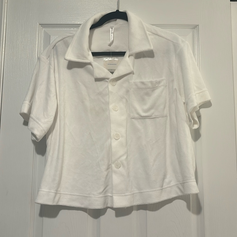 🤍 Fabletics 🤍 Terry Top size Small Beachy NEW NWT